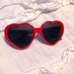 heart shaped red sunglasses